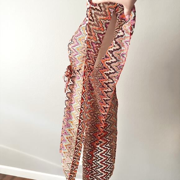 BECCA‎ Sundown Crochet Knit Tunic Metallic Sheer Beach Cover Up Women's Size M/L - Picture 5 of 13